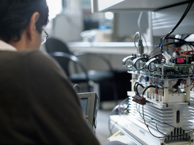 Electronics Engineer at work